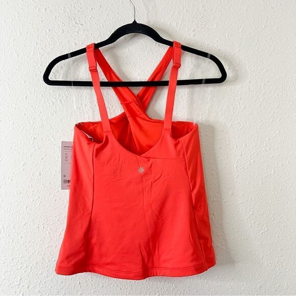 Athleta Crossed Tankini Power of She NEW Size Small in Orange - Picture 6 of 10